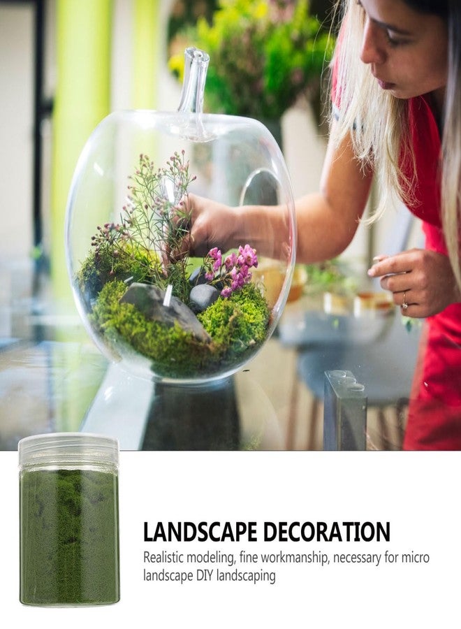 TOPPERFUN Nylon Simulated Moss, 650ml Artificial Grass Powder Flocking Powder, Fake Green Moss for Mini Indoor Flowers and Plant Pots, Fake Static Grass for DIY Mini Fairy Garden Decoration - Image 3