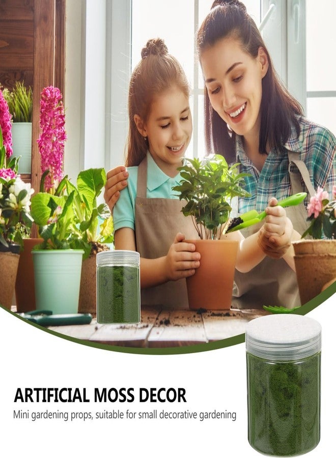 TOPPERFUN Nylon Simulated Moss, 650ml Artificial Grass Powder Flocking Powder, Fake Green Moss for Mini Indoor Flowers and Plant Pots, Fake Static Grass for DIY Mini Fairy Garden Decoration - Image 5
