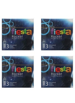 Fiesta Rocket - Ribbed & Dotted Condoms - 4 Packs of 3 Pcs - pzsku/Z70AF23752224A40D1F55Z/45/_/1664416192/86cbb1d4-440b-4f3a-b181-e6a47df449e8