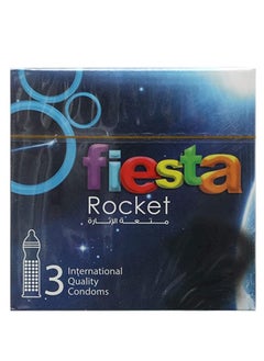 Fiesta Rocket - Ribbed & Dotted Condoms - 4 Packs of 3 Pcs - pzsku/Z70AF23752224A40D1F55Z/45/_/1664416192/994f7ba7-1c0b-4a21-a718-ef936df47846