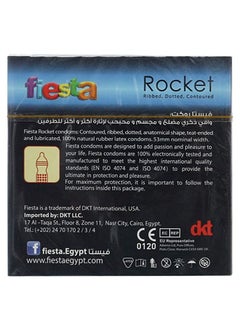 Fiesta Rocket - Ribbed & Dotted Condoms - 4 Packs of 3 Pcs - pzsku/Z70AF23752224A40D1F55Z/45/_/1664416192/9bfb01cb-aca0-410a-8457-2b66cb3f97f7