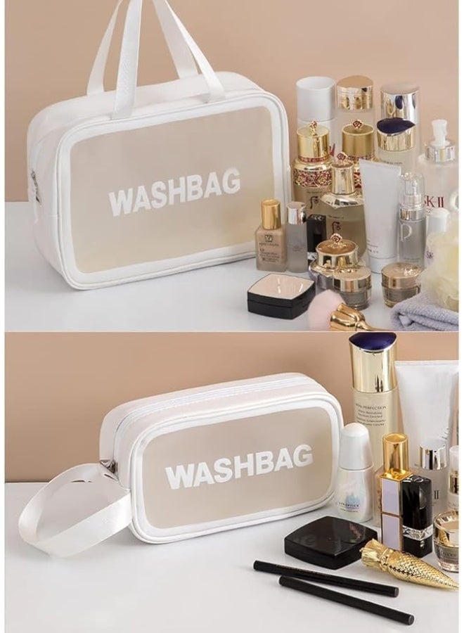 Transparent Makeup Bag – Set of 3 Waterproof Travel Wash Bags & Cosmetic Organizers - Image 5