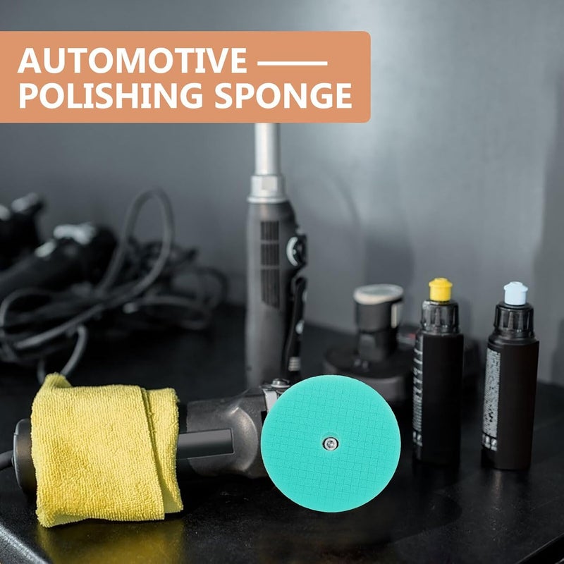 5pcs Car Buffer Sponge Pads for Drill Polisher, Waxing and Polishing Wheel Kit with Self-Adhesive Backing, Multi-Color Polishing Buffing Pads for Auto Detailing and Sealing - Image 4