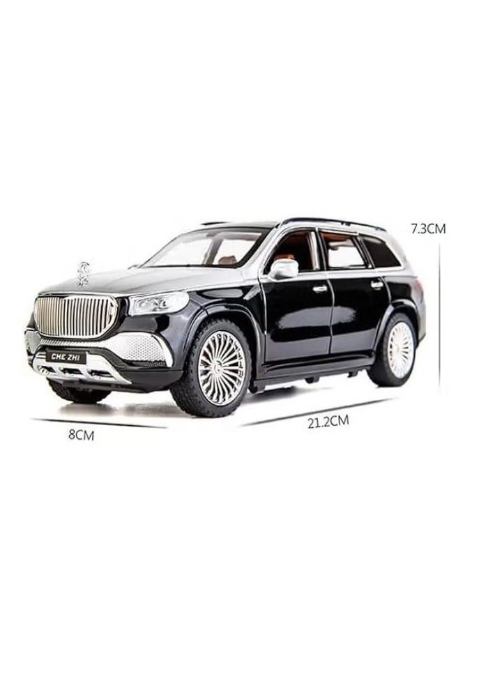 1:24 Maybach GLS GLS600 Luxury Alloy Car Model, Metal Diecast Toy Car, Pull Back Chain with Sound and Light (Black)  - Image 4