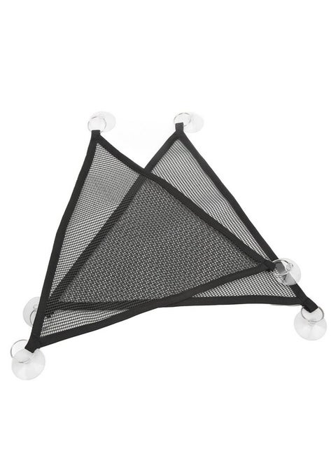 Reptile Hammocks, 2pcs Triangular Bearded Dragon Hammock Soft Breathable Hanging Hammock Net with Suction Cup for Large & Small Geckos, or Lizards(S)