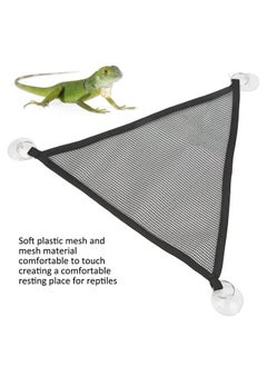 Zerodis Reptile Hammocks, 2pcs Triangular Bearded Dragon Hammock Soft Breathable Hanging Hammock Net with Suction Cup for Large & Small Geckos, or Lizards(S)  - Image 2