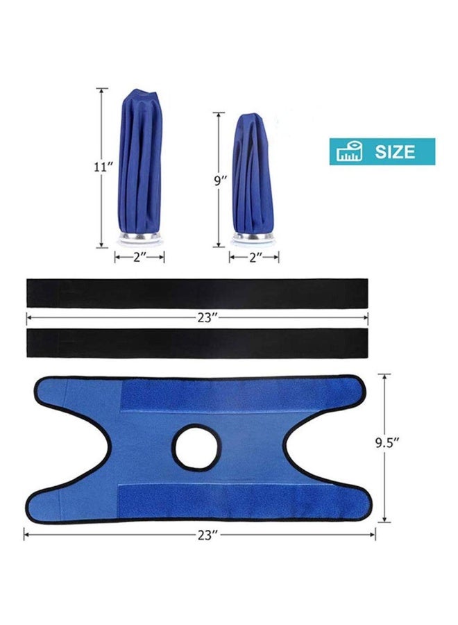 SIGood 2 Ice Packs with Blue Strap and 2 Elastic Bands, Injuries Reusable Ice Cold Packs, Hot Water Bag Ice Bag for Hot & Cold Therapy and Pain Relief, 2 Sizes (9/11’’) Ice Cube Bags - Image 4