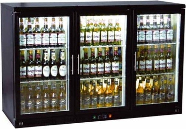 CSA Inox Karacasan Industrial Three Door Counter Top Bar Back Bottle Cooler Refrigerator (310 Liters) 