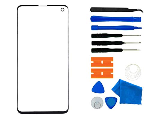 ABUSVEX Original Galaxy S10 Screen Replacement, Front Outer Lens Glass Screen Replacement Repair Kit for Samsung Galaxy S10 G9730 Series (Galaxy S10 6.1'- Black) - Image 1