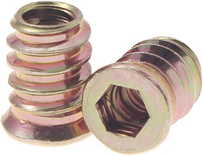 Sprite Science 50 Pieces 1/4-20 Threaded Inserts for Wood Nutsert Furniture Screw-in Nut 15mm Length Hex Drive - Image 4