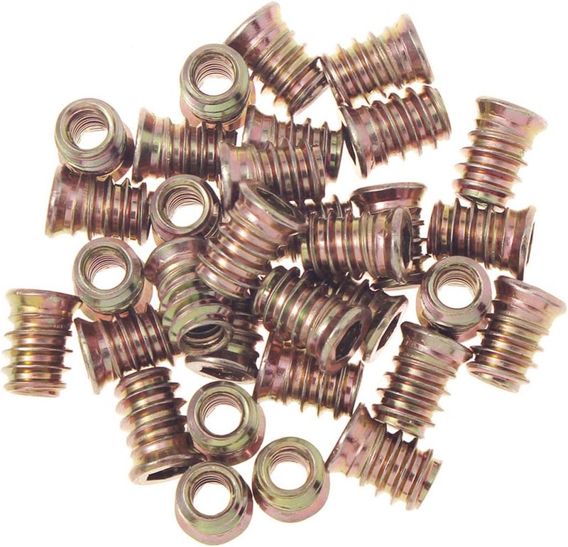 Sprite Science 50 Pieces 1/4-20 Threaded Inserts for Wood Nutsert Furniture Screw-in Nut 15mm Length Hex Drive - Image 2