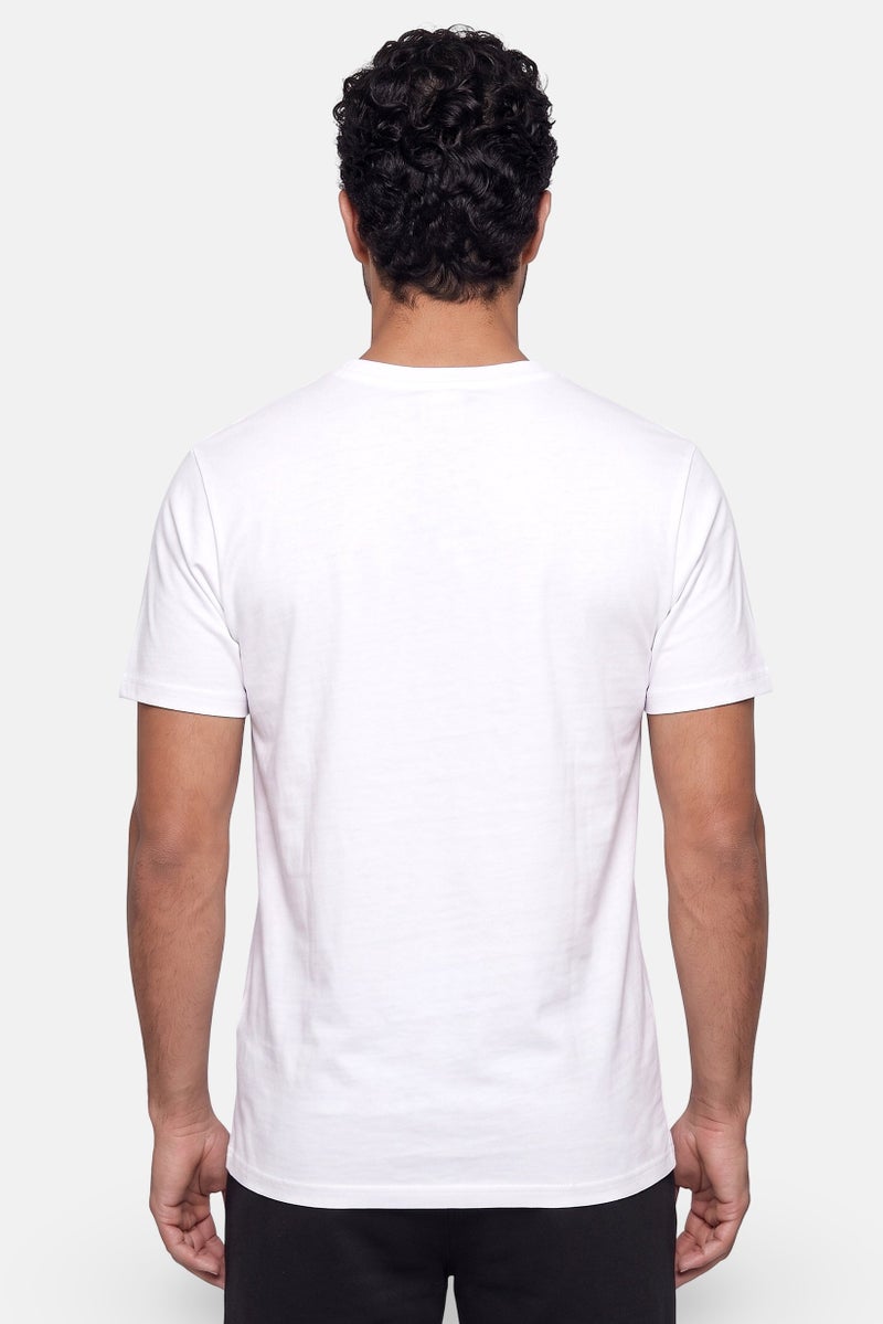 Ellesse Men Sportswear Fit Short Sleeve Outdoor T-Shirt, White - Image 4
