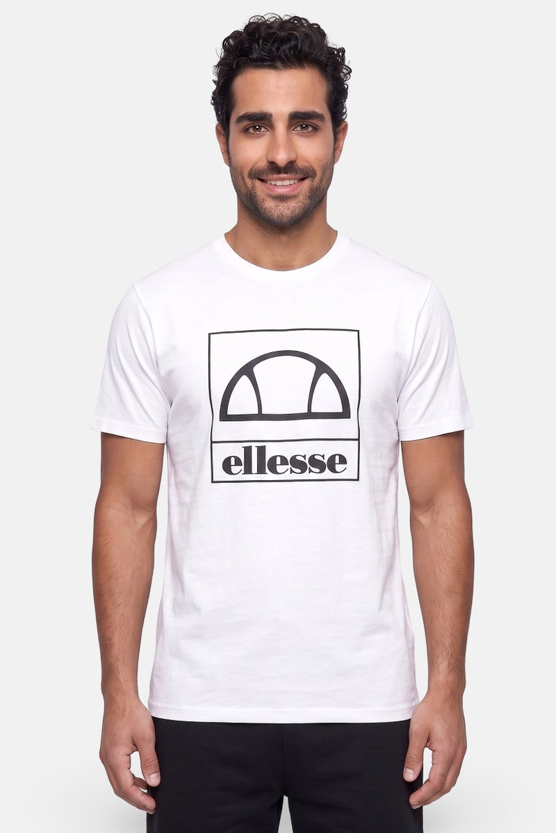 Ellesse Men Sportswear Fit Short Sleeve Outdoor T-Shirt, White - Image 1