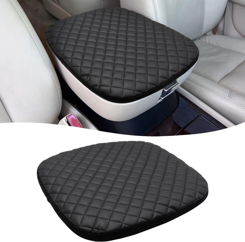 KBH Center Console Armrest Cover for Cadillac Escalade 2007 2008 2009 2010 2011 2012 2013 2014, Interior Accessories, Middle Console Lid Protector, Vinyl Leather, Anti-Scratch, Black - Image 1