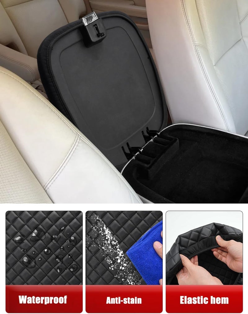 KBH Center Console Armrest Cover for Cadillac Escalade 2007 2008 2009 2010 2011 2012 2013 2014, Interior Accessories, Middle Console Lid Protector, Vinyl Leather, Anti-Scratch, Black - Image 4