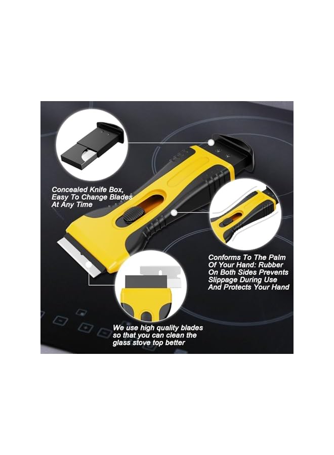 PROMASS promass Razor Blade Scraper Tool, Razor Scraper For Cleaning Glass,Stove Top, Cooktop, Window, Oven, Paint, Sticker, Tile, Non Scratch(2 PACK)  - Image 5