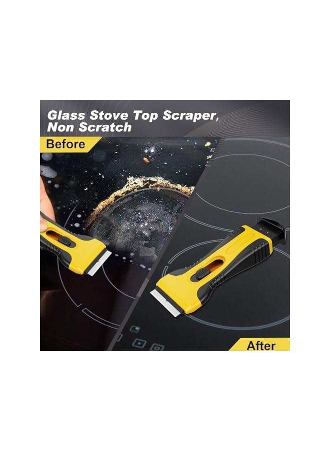 PROMASS promass Razor Blade Scraper Tool, Razor Scraper For Cleaning Glass,Stove Top, Cooktop, Window, Oven, Paint, Sticker, Tile, Non Scratch(2 PACK)  - Image 3