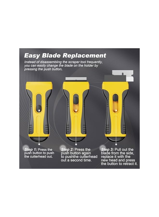 PROMASS promass Razor Blade Scraper Tool, Razor Scraper For Cleaning Glass,Stove Top, Cooktop, Window, Oven, Paint, Sticker, Tile, Non Scratch(2 PACK)  - Image 4