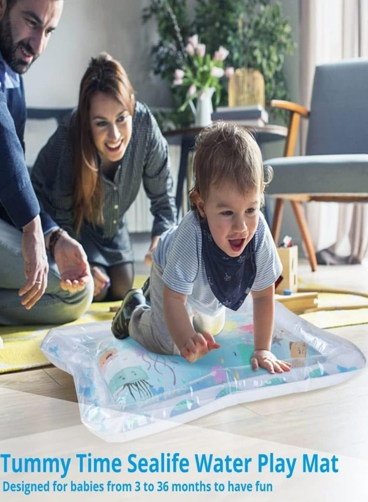 إسكدنيا حصيرة مائية لوقت الاستلقاء على البطن قابلة للنفخ - ألعاب حسية للعب الرضع والأطفال الصغار لأنشطة التنمية المبكرة - Image 5