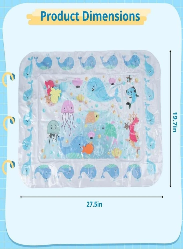 إسكدنيا حصيرة مائية لوقت الاستلقاء على البطن قابلة للنفخ - ألعاب حسية للعب الرضع والأطفال الصغار لأنشطة التنمية المبكرة - Image 2