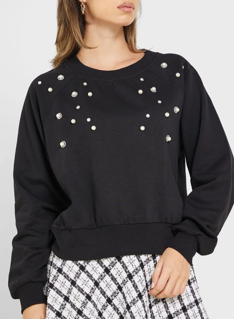 ONLY Embellished Sweatshirt