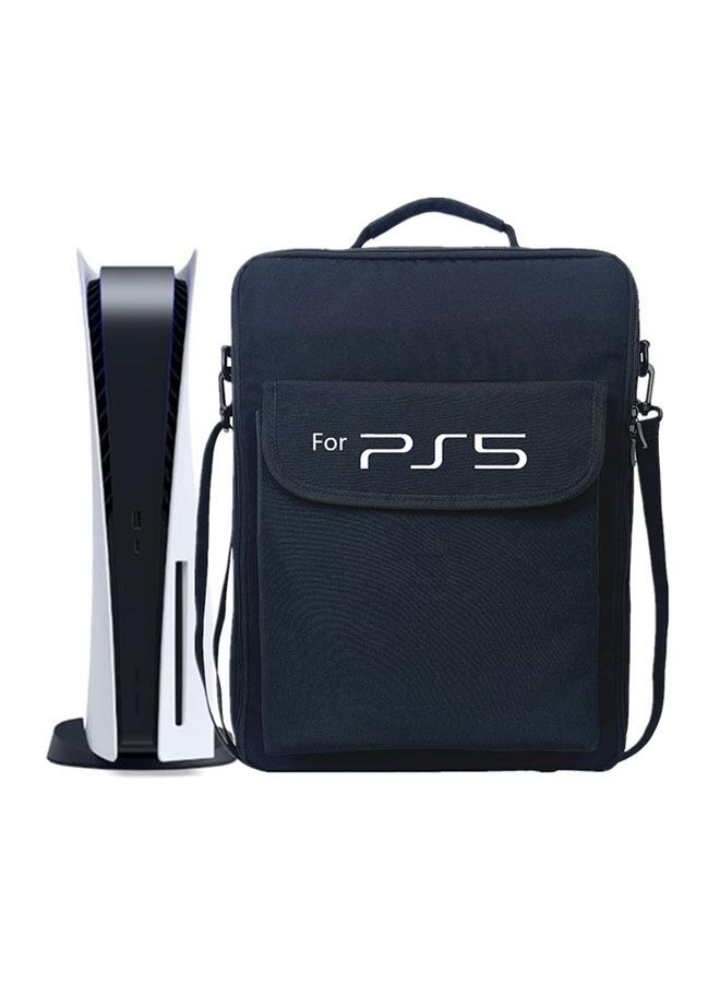 FlashHawk PS5 Backpack Carry Case, Large Storage Case for PS5/PS4/Xbox Console Games and Accessories,Travel Bag, Black - Image 1