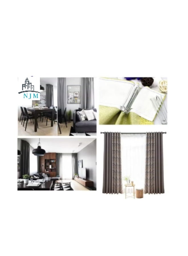 NJM Curtain Pleater Tape Pleat Hook, 4 Prongs Pinch Pleat Drapes Clip Traverse Pleater 4 End Hooks Pack Of 20 - Image 4