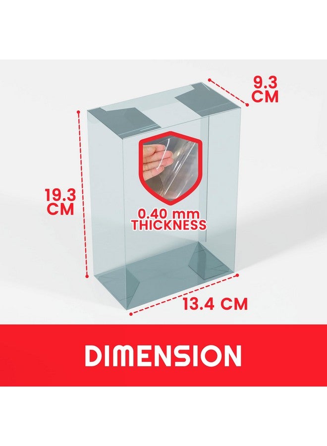 EVORETRO Action Figure Display Case Protector For Small Amiibo Like Kazuya In Super Smash Bros - 10-Pack 0.40Mm Thick, Clear, Stackable, Custom Fit Design, Easy Setup & Storage For Collectors - Image 3