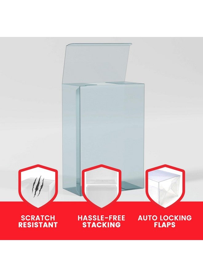 EVORETRO Action Figure Display Case Protector For Small Amiibo Like Kazuya In Super Smash Bros - 10-Pack 0.40Mm Thick, Clear, Stackable, Custom Fit Design, Easy Setup & Storage For Collectors - Image 2