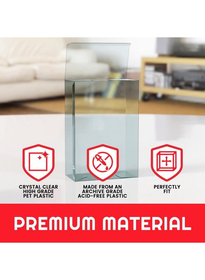 EVORETRO Action Figure Display Case Protector For Small Amiibo Like Kazuya In Super Smash Bros - 10-Pack 0.40Mm Thick, Clear, Stackable, Custom Fit Design, Easy Setup & Storage For Collectors - Image 4