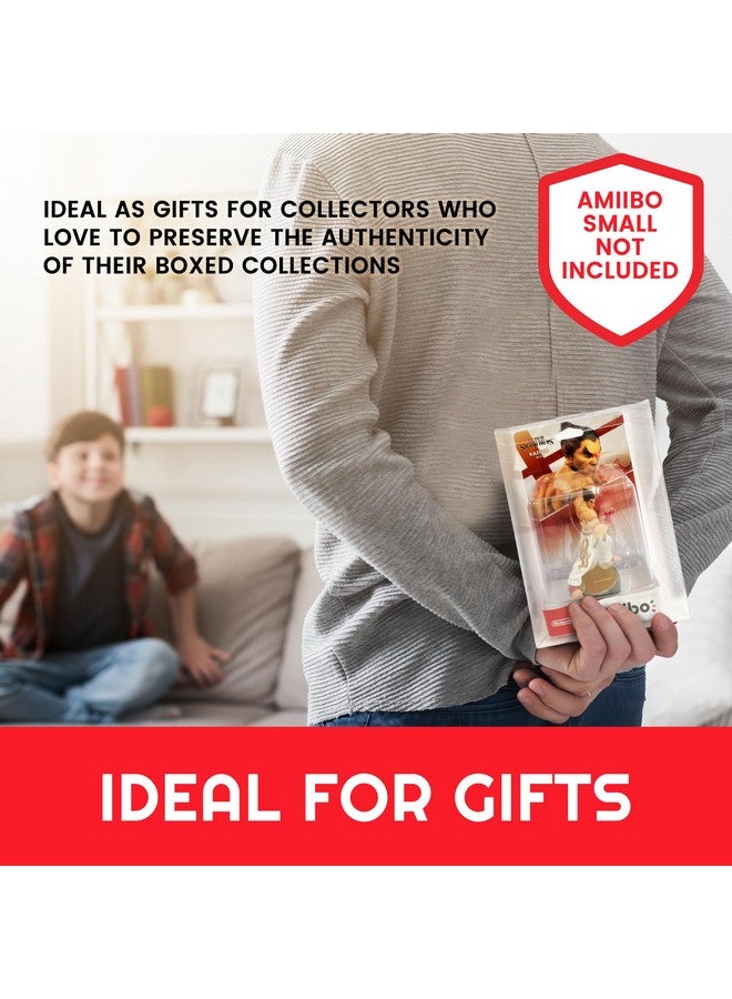 EVORETRO Action Figure Display Case Protector For Small Amiibo Like Kazuya In Super Smash Bros - 10-Pack 0.40Mm Thick, Clear, Stackable, Custom Fit Design, Easy Setup & Storage For Collectors - Image 5