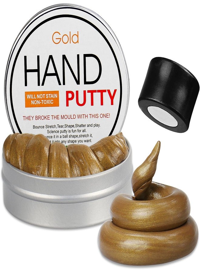 Arfun Magnetic Slime Putty, Soft Magic Slime Hand Therapy Putty Fidget Game Stress Relief Thinking Educational Toy with Upgraded Magnet (Gold) - Image 1