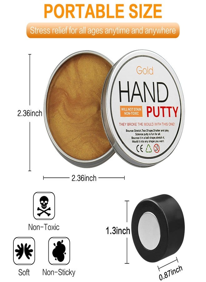 Arfun Magnetic Slime Putty, Soft Magic Slime Hand Therapy Putty Fidget Game Stress Relief Thinking Educational Toy with Upgraded Magnet (Gold) - Image 5
