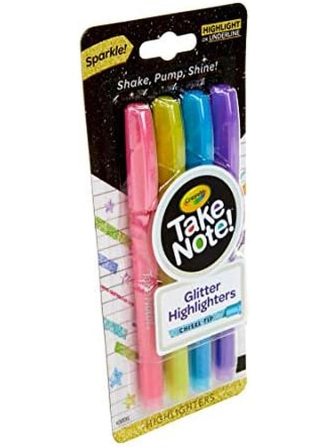 Crayola Take Note Glitter Highlighters 4 Count - Image 4