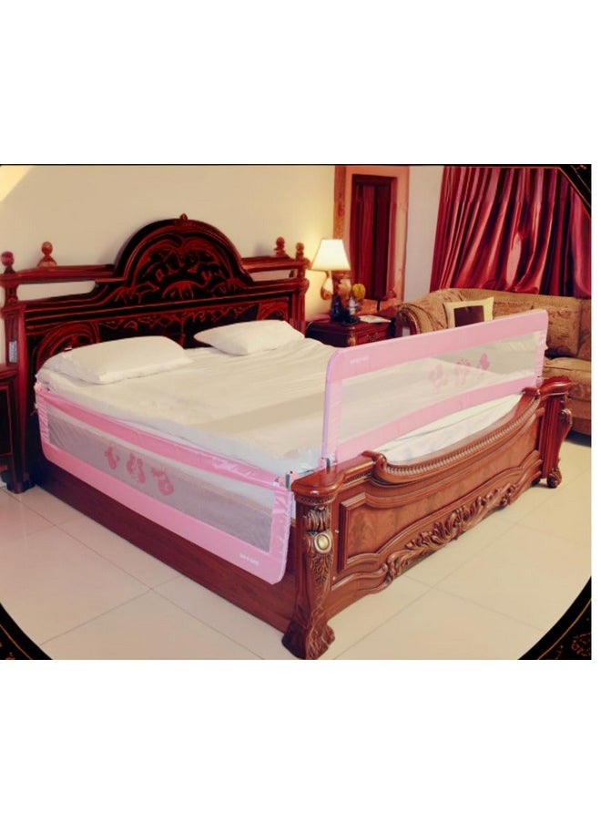 Safe-O-Kid SAFE-O-KID® One Year Warranty Fully Foldable Bed Rail Guard, EN 71 Certified - Pink (6FT/183CM), Pack of 1  - Image 1