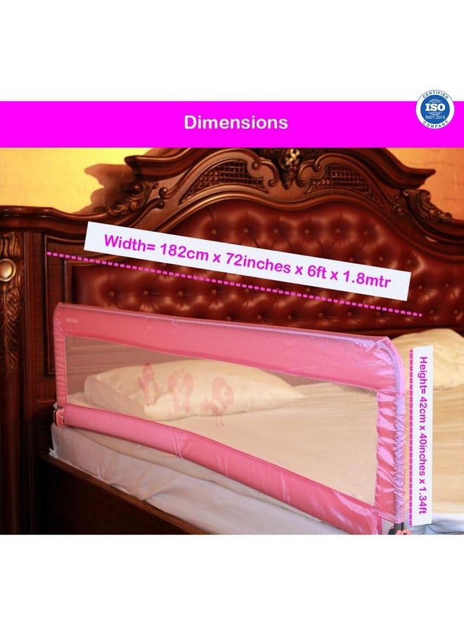 Safe-O-Kid SAFE-O-KID® One Year Warranty Fully Foldable Bed Rail Guard, EN 71 Certified - Pink (6FT/183CM), Pack of 1  - Image 4