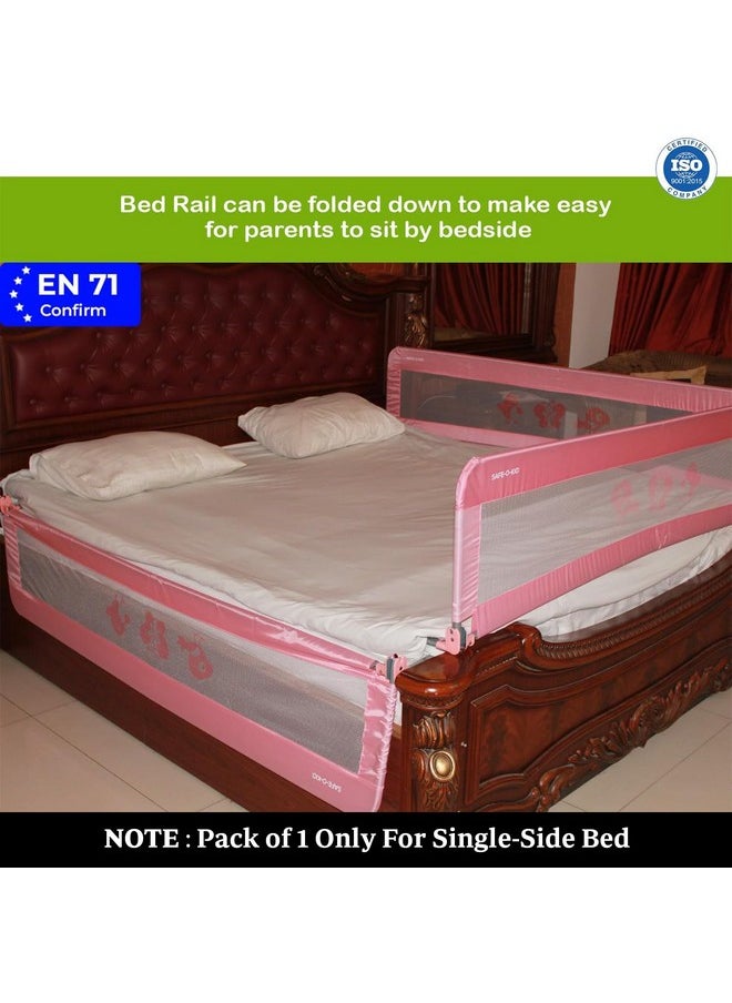 Safe-O-Kid SAFE-O-KID® One Year Warranty Fully Foldable Bed Rail Guard, EN 71 Certified - Pink (6FT/183CM), Pack of 1  - Image 2