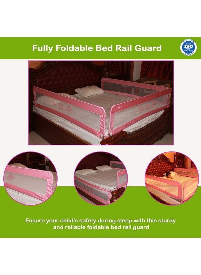 Safe-O-Kid SAFE-O-KID® One Year Warranty Fully Foldable Bed Rail Guard, EN 71 Certified - Pink (6FT/183CM), Pack of 1  - Image 3