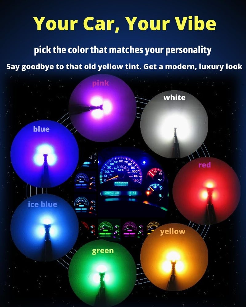 WLJH 74 LED Dash Light Bulb Kit - White - Image 2