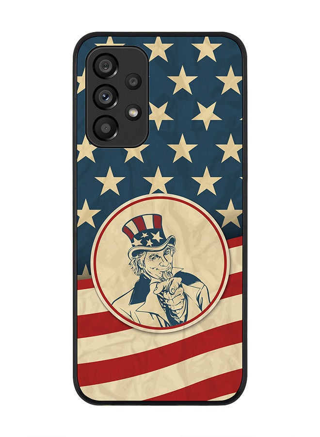 Stylizedd Rugged Black edge case for Samsung Galaxy A33 5G Slim fit Soft Case Flexible Rubber Edges Anti Drop TPU Gel Thin Cover - We Want You - Image 1