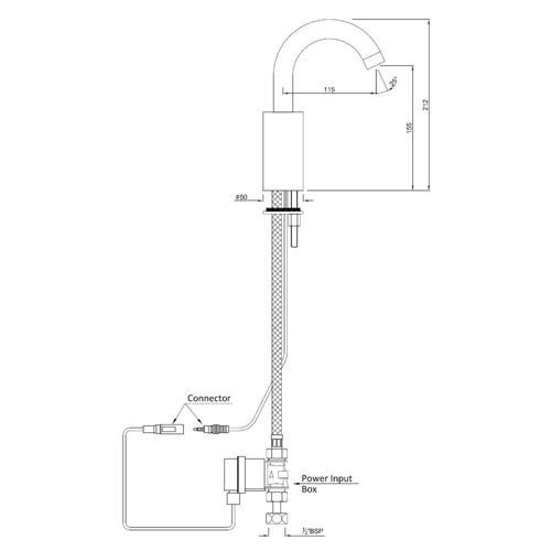 JAQUAR Sensor Faucet for Wash Basin Chrome - Image 4