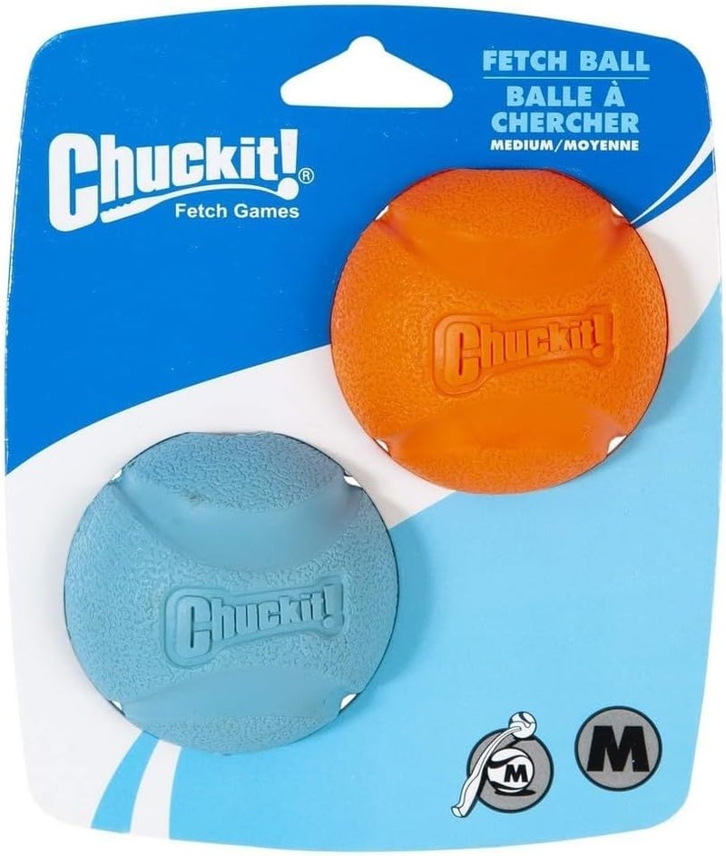 Chuckit! Fetch Ball Medium 2 Pack - 6 cm - Dog Toy - Image 1