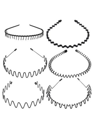 6 Pcs Non-Slip Metal Headbands-Fashionable Wave Hair Hoops For Men and Women, Elastic and Comfortable Hair Tool, Daily Wear, Sports, Formal, Perfect for Running and Casual Wear, Stylish Headgear, Durable Headband - view 4