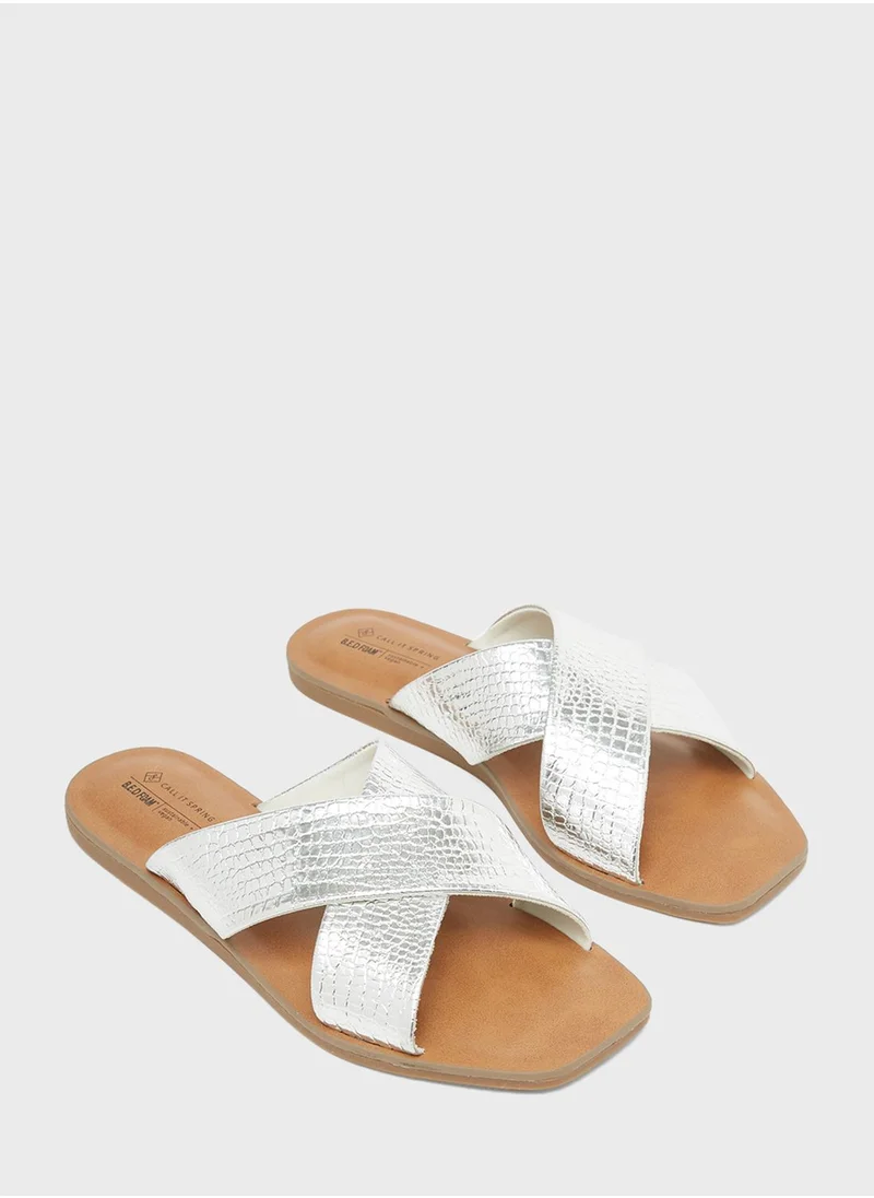 CALL IT SPRING Crossover Straps Sandals