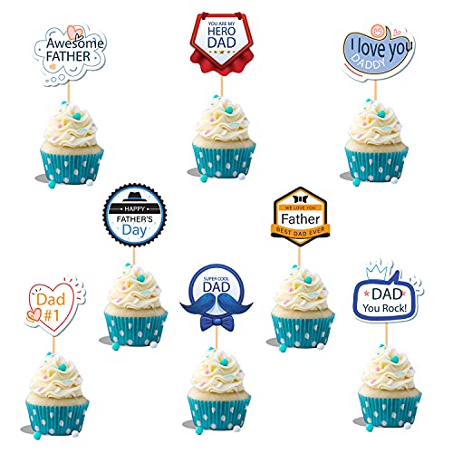 Festiko® Father's Day/Super Dad Happybirthday Theme Party Decoration Combo,Father's Day/Super Dads Party Favors for Mens Birthday Decoration(Banner/Bunting, Cake Toppers,Cup Cake Topper,Ribbons) - Image 4