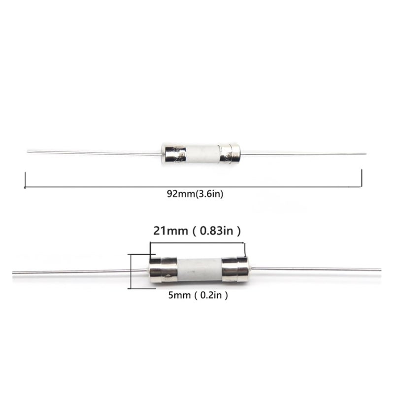 10Pcs 5x20mm Slow Blow Ceramic Fuse Tube 250V 0 5A To 30A SLOW T 8A - Image 4