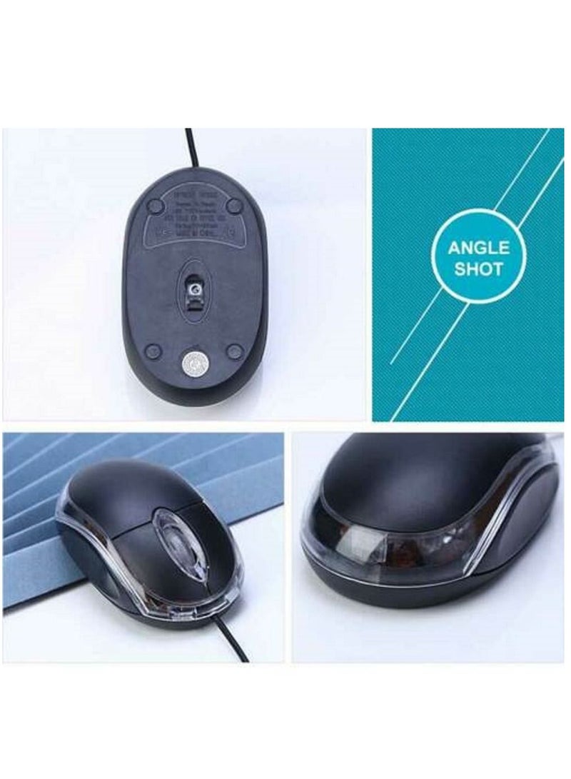 هينغ ميني USB سلكي بصري ثلاثي الأبعاد 1200 ديسيبل متوحد الخواص ماوس للكمبيوتر المحمول والكمبيوتر المكتبي وعجلة التمرير بإضاءة ليد فأرة الألعاب - Image 3