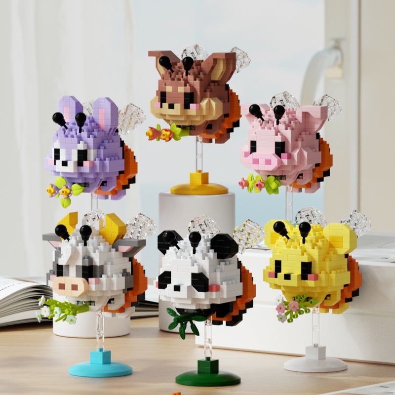 [ Generation] Bees Rocking Animal Cartoon Building Blocks Compatible With Lego Puzzle Ornaments Children'S Day Gift - Image 2