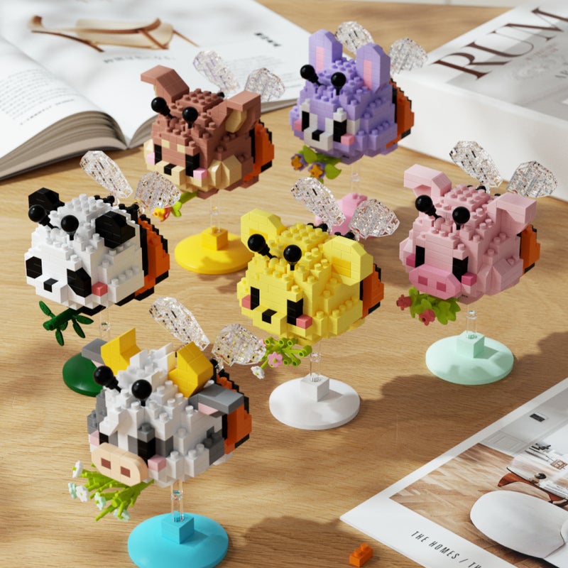 [ Generation] Bees Rocking Animal Cartoon Building Blocks Compatible With Lego Puzzle Ornaments Children'S Day Gift - Image 3