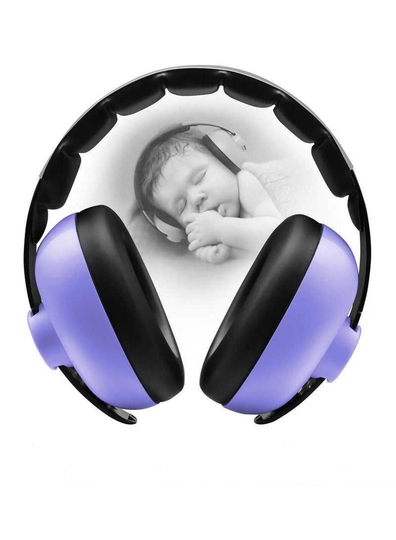 Excefore Baby Ear Protection Noise Cancelling Headphones for Babies for 3 Months to 2 Years, Purple - Image 1
